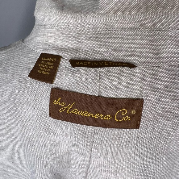 Havanera Co. Tan Linen Cotton Sport Coat Size Large 42 - Picture 9 of 10